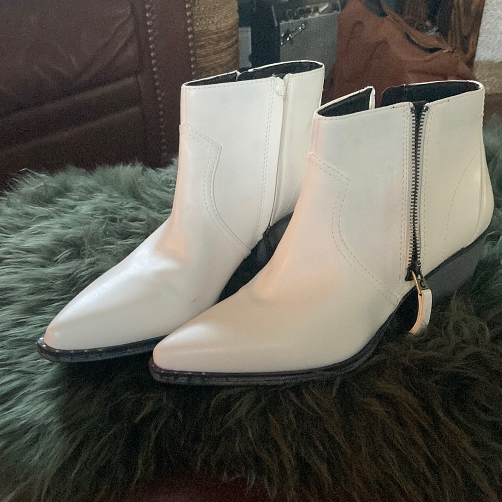 White Sam Edelmon Boots